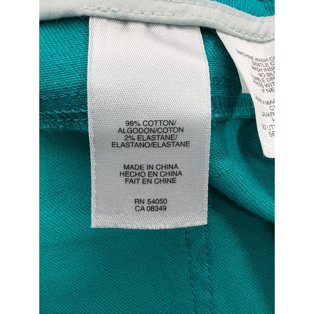Jones New York Sport Petite Pants Aqua Green Rhinestone Stretch NWT | Womens 10P - Picture 15 of 15